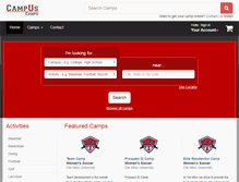 Tablet Screenshot of campuscamps.com